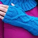 Cabled Pendant Fingerless Mitts pattern 