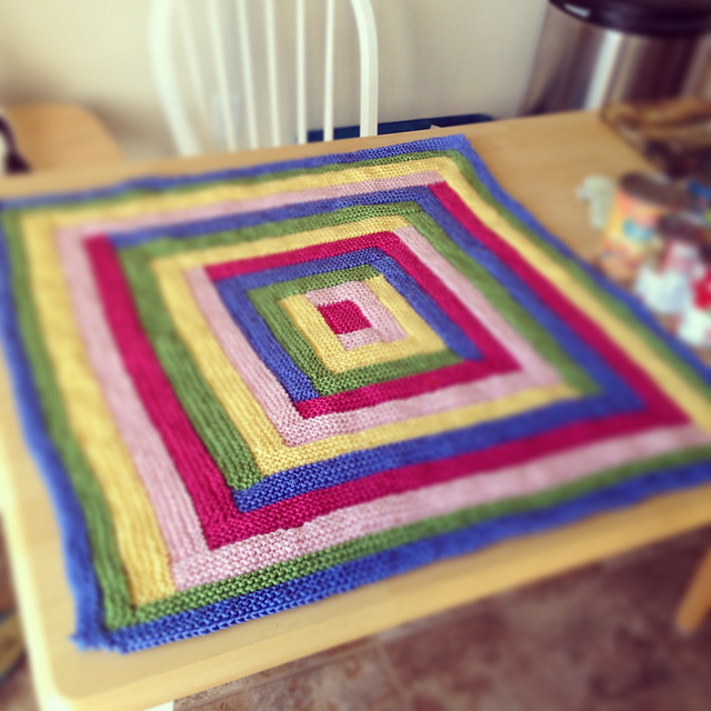 Ravelry idahoasian's Rainbow log cabin baby blanket