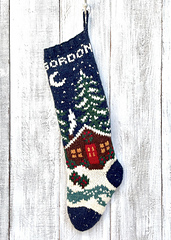 Bear Cabin Christmas Stocking