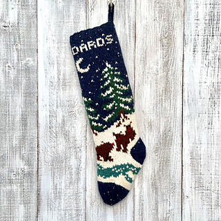 Bears at Midnight Christmas Stocking
