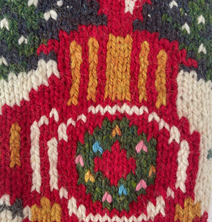 Snow Train Christmas Stocking Detail