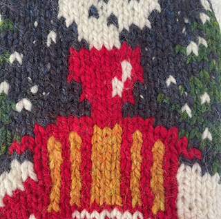 Snow Train Christmas Stocking Detail