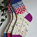 Celebration dot Socks pattern 