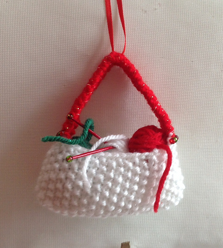 Christmas Knitting Basket Ornament photo 1