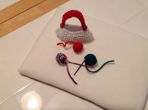 Christmas Knitting Basket Ornament photo 3