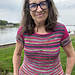 Striped Rainbow Clouds Tee pattern
