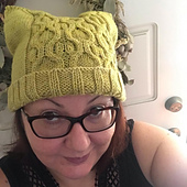 I like this picture of me so much it may replace my profile picture at work.

It's me in a hand knit "decorum" hat 