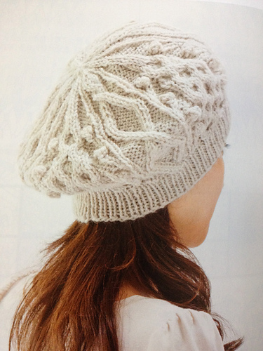 aran beret　アラン模様のベレー帽  다른 모습 1