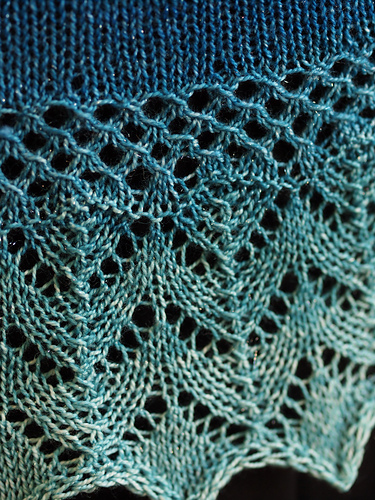My Reyna shawl, gone off pattern as I have too much yarn. Need some ...