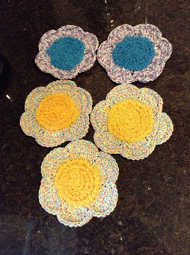 Flower Scrubby Dishcloth photo 2