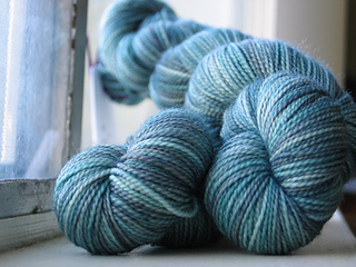 Sundara sock 'foggy seas'  sill