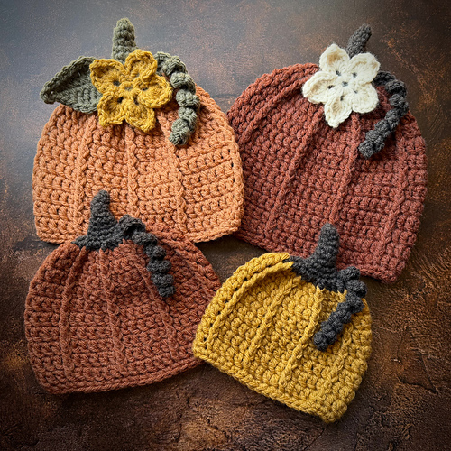 Chunky Rustic Pumpkin Beanie