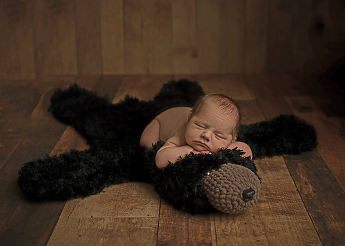 Faux Bear Skin Nursery Rug - Captured Memories Photography and Design