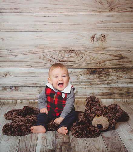 Faux Bear Skin Nursery Rug - AppleTree Photography