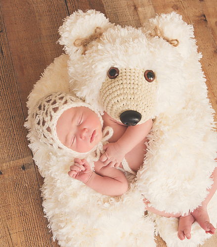 Faux Bear Skin Nursery Rug - Crochet by Jennifer