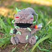 Mr Maggot Mouth Stash Jar amigurumi pattern by Jennifer Borchert of Jennifer's Stitched Up