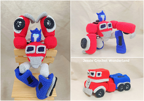 Ravelry: Transformers Optimus Prime pattern by Jessie Lin