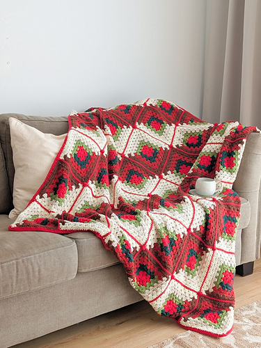Log Cabin Christmas Blanket
