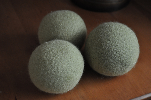 Knit Felted Wool Dryer Balls