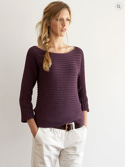 Ravelry: Sideways Ribbed Top pattern by 