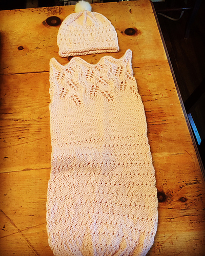 Old Pink Baby Hat & Cocoon photo 7
