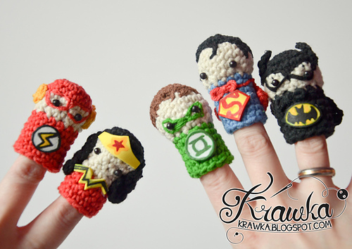 Ravelry: Superheroes finger puppets set pattern by Kamila Krawka Krawczyk