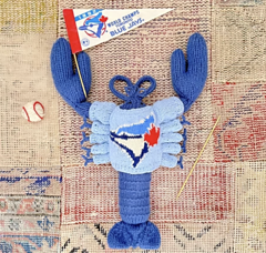 My Blue Jays emotional support lobster. Sweater pattern separate (no logo). 