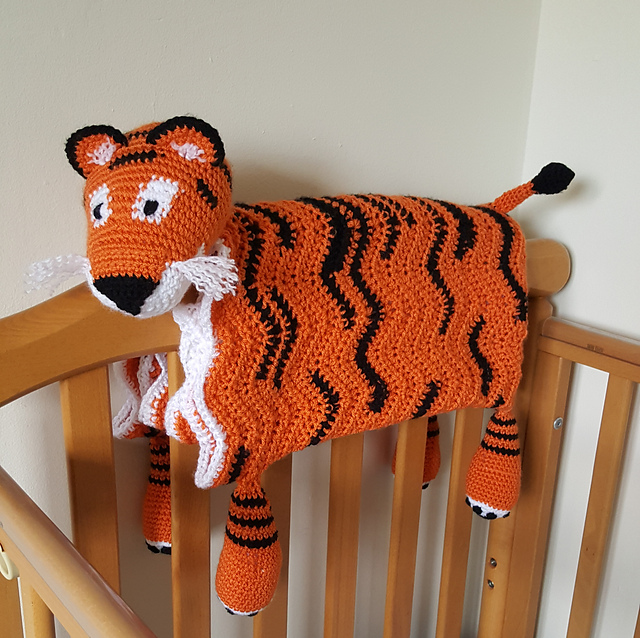 tiger lovey blanket