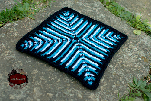 Ravelry: Optical Illusion Square pattern by Kati Donahue