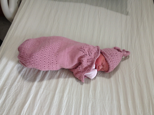 Old Pink Baby Hat & Cocoon photo 12