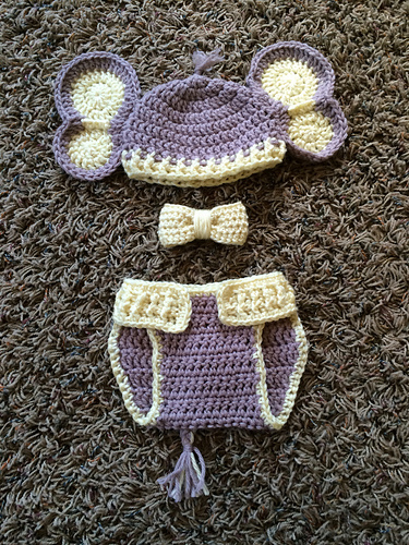 Elephant Hat and Diaper Cover for Boy or Girl photo 7