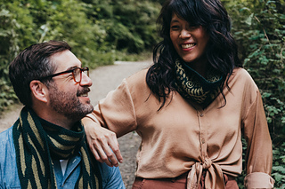 Shown with companion pattern Ferntarsia by Seth Richardson Knits, modeled by Seth Richardson