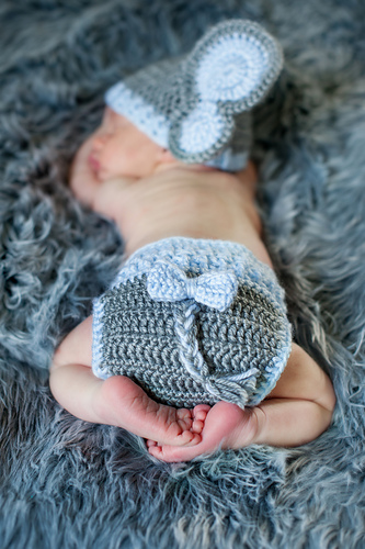 Elephant Hat and Diaper Cover for Boy or Girl photo 4