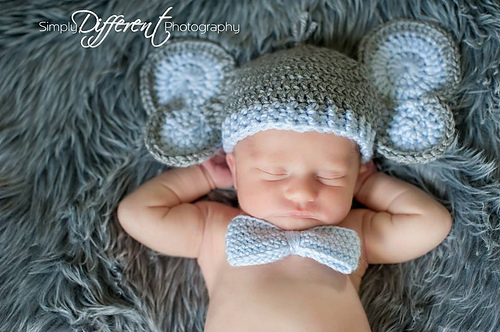 Elephant Hat and Diaper Cover for Boy or Girl photo 5