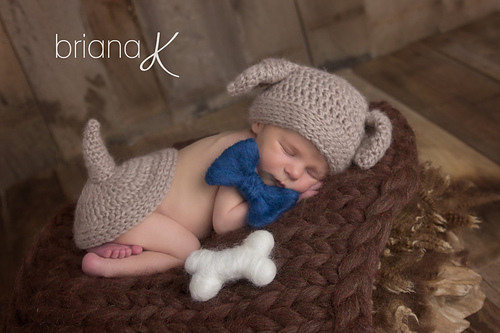 Puppy Dog Outfit with Bone Crochet photo 1