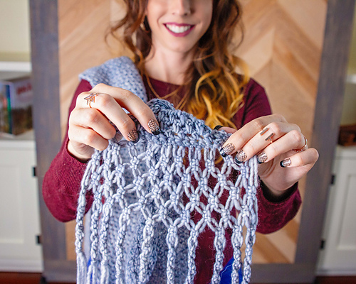 Boho Macramé Sjal Crochet - Briana K Designs