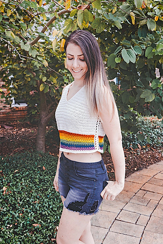 Ravelry: Rainbow Crochet Top pattern by Briana K Designs