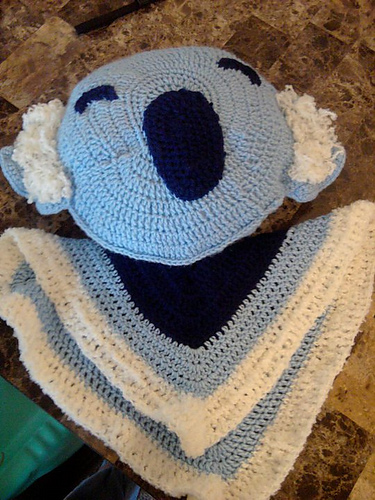 Mr. Koala "Awake & Sleepy Time" Bear Pillow & Mini Travel Infant Blanket photo 1