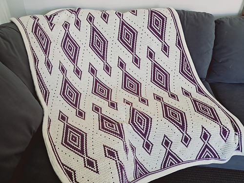 Diamonds Adrift Overlay Mosaic crochet