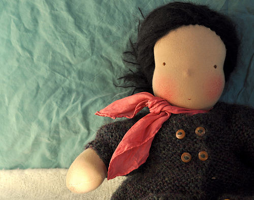 Penelope’s Pea Coat - Waldorf Doll Sweater - R