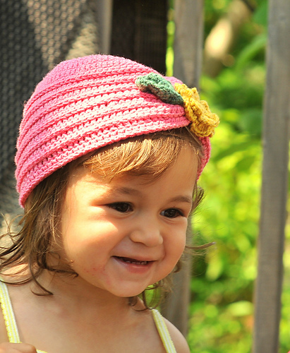Crochet Toddler Turban with Flower photo 3