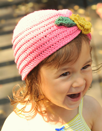 Crochet Toddler Turban with Flower photo 1