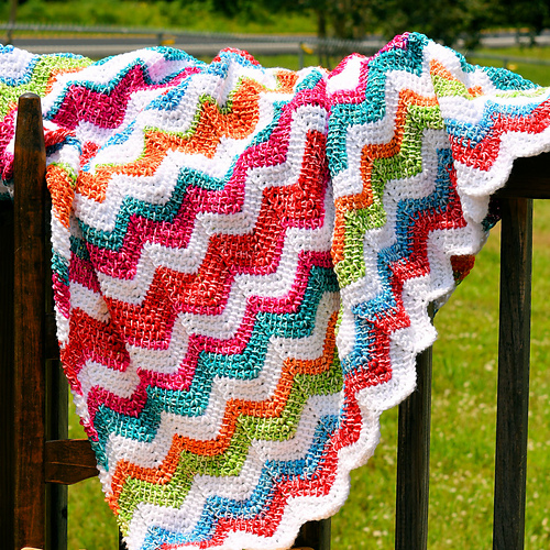 Happy Tunisian Baby Blanket photo 2