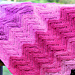 Double Crochet Chevron Baby Blanket photo 4