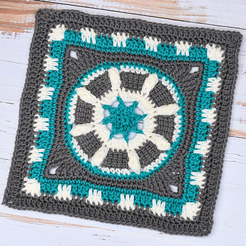 Celestial Landing Afghan Square photo 2