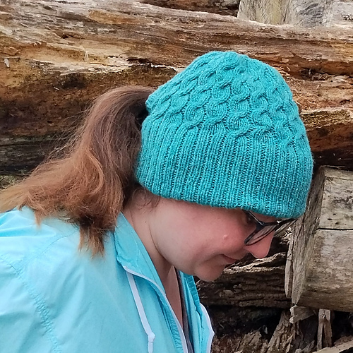 Cabled Ponytail Hat