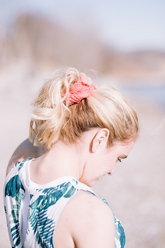 Cali Coast Scrunchies: Knit Lace Scrunchie photo 4