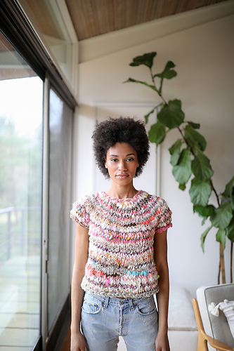 KALEIDOSCOPE KNITTED V-NECK SWEATER main image 0