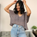 V neck summer blouse photo 3