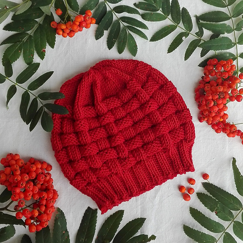Ravelry Basket hat pattern by Knitting For Breakfast